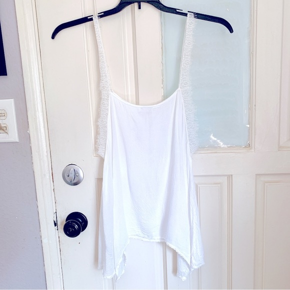 Free People flowing lace strap blouse top Small / S - Picture 1 of 4